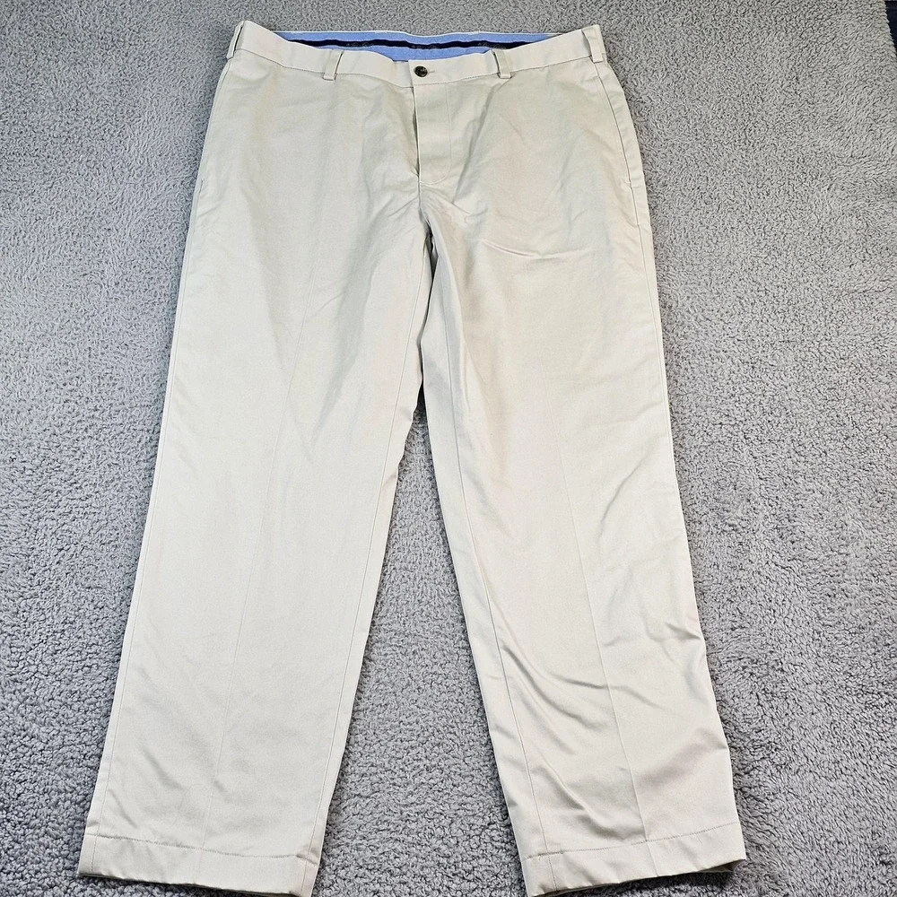 Brooks Brothers Clark Fit Advantage Chino Pants Mens 35x34 Beige Lightweight